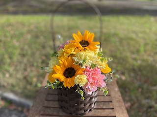 sunflower basket