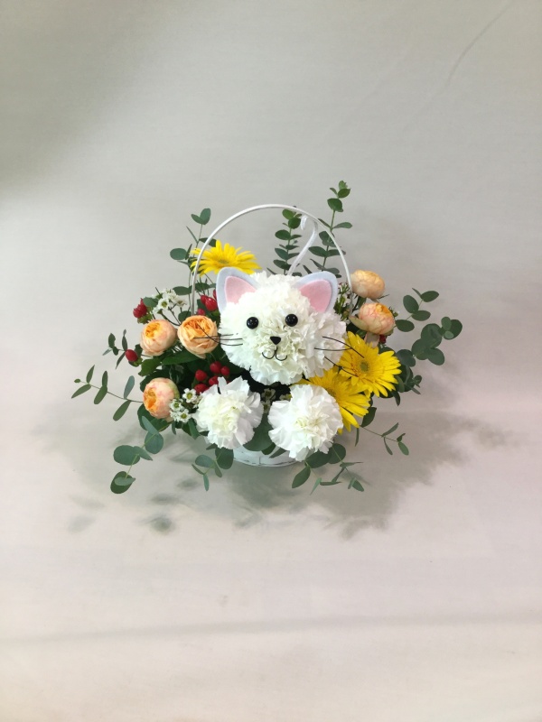 かわいい猫のｱﾚﾝｼﾞ｜お花屋さん「株式会社ファンシーフラワー」のお花