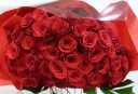 【ヴォルンタ】　大輪赤バラ６０本の花束