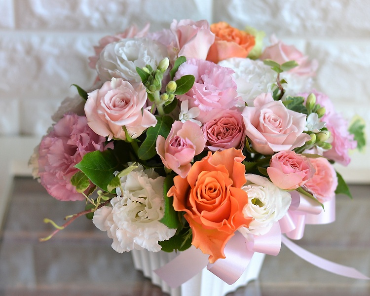 絶対キュート：バラのフラワーメッセージ・ピンク系｜お花屋さん「ｍａｃｈｉ ｈａｎａ」のお花