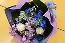 ブルーパープル系花束