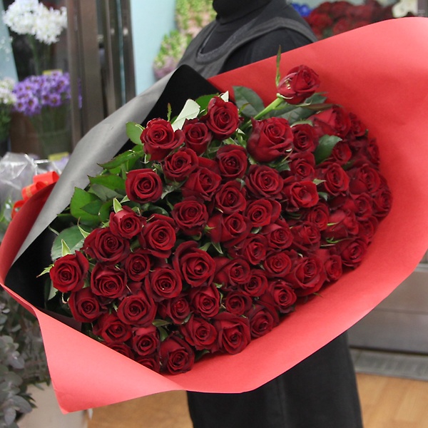 赤バラ60本の花束 フローラント イーフローラ フラワーギフトや花の宅配 送料無料も多数