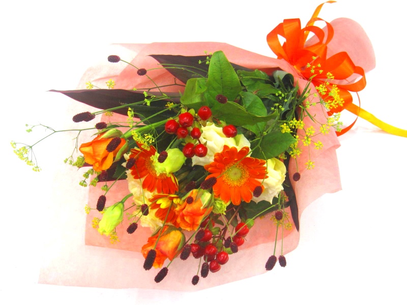 秋のお花を使った秋色の花束 株式会社 花樹園 イーフローラ フラワーギフトや花の宅配 送料無料も多数
