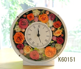 K60151*花時計*オレンジローズピンク系