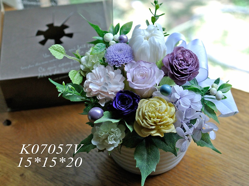 K07057V*祈りMホワイトパープル*｜お花屋さん「ＫａＬａ」の母の日のお花