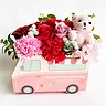 Flower Bus Box-Red